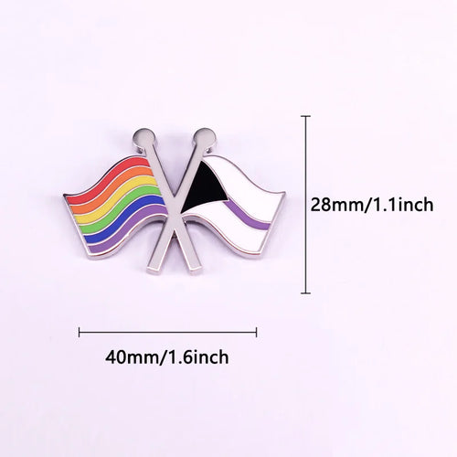 Rainbow & Demisexual Flag Pin
