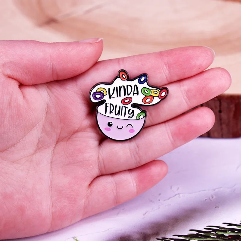 Kinda Fruity Cute Cereal Bowl Pin