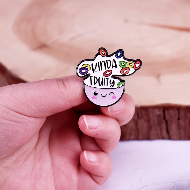 Kinda Fruity Cute Cereal Bowl Pin