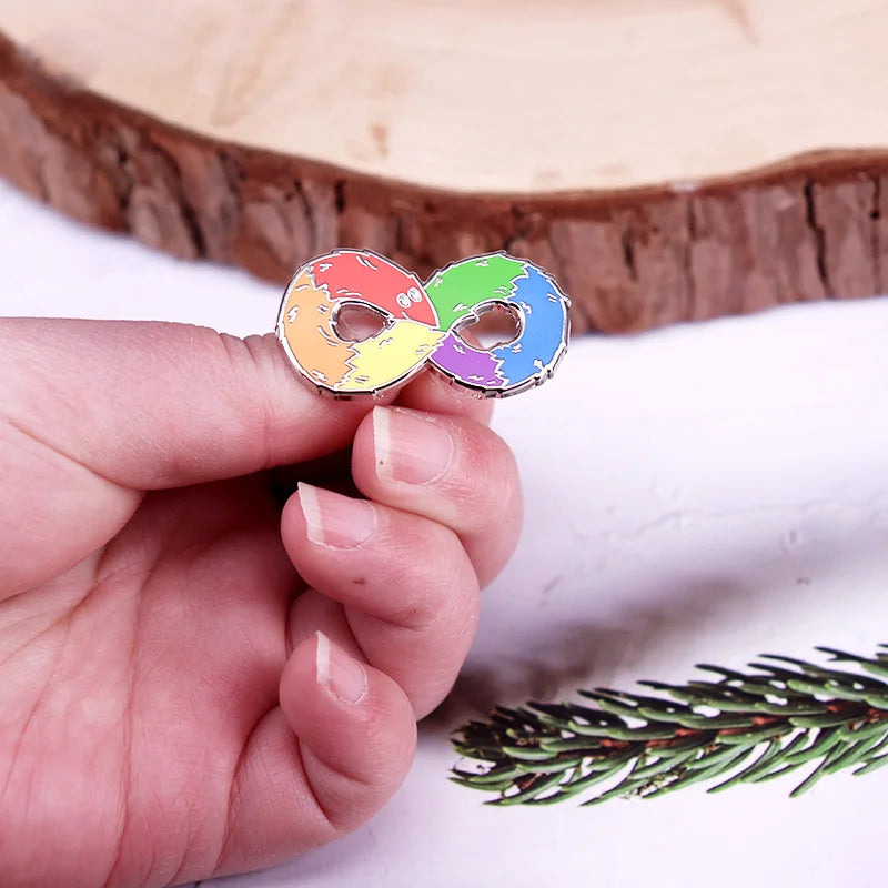 Rainbow Infinity Symbol Neurodiversity Pin